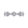 14K White Gold Diamond Station Stackable Ring - LR51683W45JJ-Gabriel & Co.-Renee Taylor Gallery