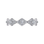 14K White Gold Diamond Station Stackable Ring - LR51683W45JJ-Gabriel & Co.-Renee Taylor Gallery