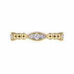 14K Yellow Gold Beaded Marquis Cluster Diamond Bujukan Ring - LR51693Y45JJ-Gabriel & Co.-Renee Taylor Gallery