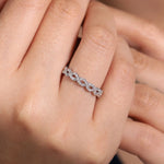 14K White Gold Twisted Diamond Stackable Ring - LR51748W45JJ-Gabriel & Co.-Renee Taylor Gallery