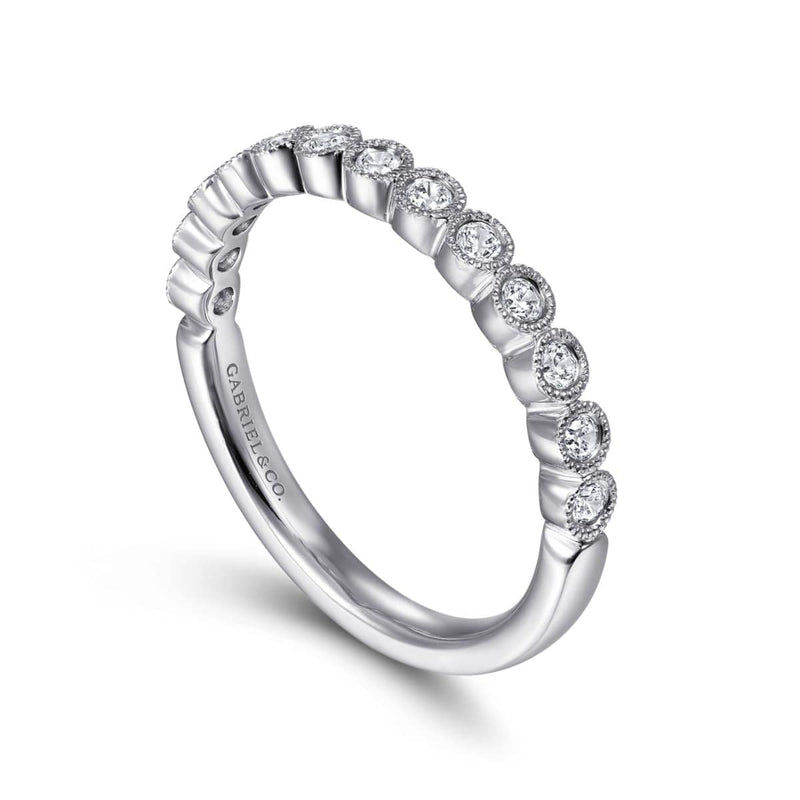 14K White Gold Diamond Stackable Ring - LR51755W45JJ-Gabriel & Co.-Renee Taylor Gallery