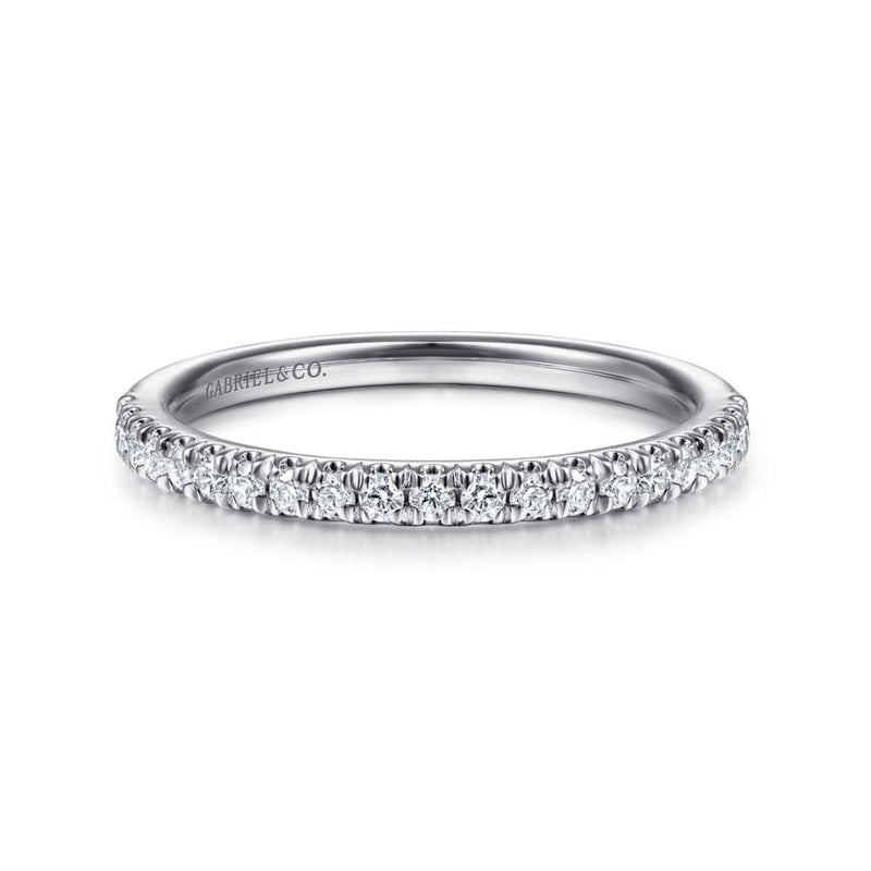 14K White Gold Diamond Stackable Ring - LR51756W45JJ-Gabriel & Co.-Renee Taylor Gallery