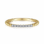 14K Yellow Gold Bujukan and Diamond Stackable Ring - LR51823Y45JJ-Gabriel & Co.-Renee Taylor Gallery