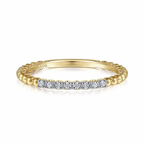 14K Yellow Gold Bujukan and Diamond Stackable Ring - LR51823Y45JJ-Gabriel & Co.-Renee Taylor Gallery