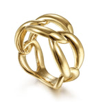 14K Yellow Gold Chain Link Ring - LR51880Y4JJJ-Gabriel & Co.-Renee Taylor Gallery