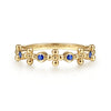 14K Yellow Gold Sapphire and Bujukan Station Ring - LR51918Y4JSA-Gabriel & Co.-Renee Taylor Gallery