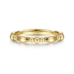 14K Yellow Gold Alternating Bar and Bujukan Stackable Ring - LR51938Y4JJJ-Gabriel & Co.-Renee Taylor Gallery