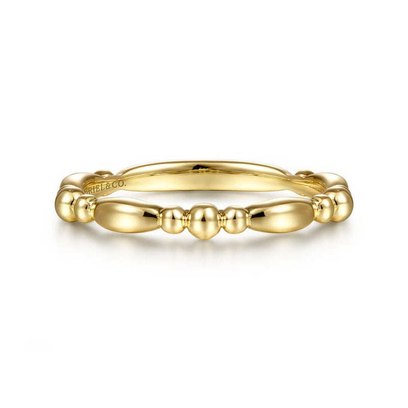 14K Yellow Gold Alternating Bar and Bujukan Stackable Ring - LR51938Y4JJJ-Gabriel & Co.-Renee Taylor Gallery