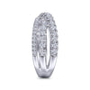 14K White Gold Diamond Criss Cross Ring - LR51992W45JJ-Gabriel & Co.-Renee Taylor Gallery