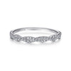 14K White Gold Twisted Diamond Band - LR52078W45JJ-Gabriel & Co.-Renee Taylor Gallery