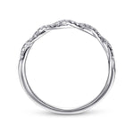 14K White Gold Twisted Diamond Band - LR52078W45JJ-Gabriel & Co.-Renee Taylor Gallery