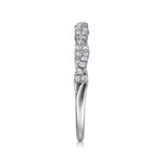 14K White Gold Twisted Diamond Band - LR52078W45JJ-Gabriel & Co.-Renee Taylor Gallery