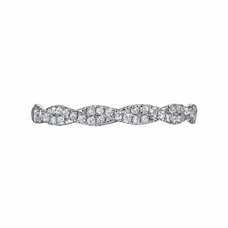 14K White Gold Twisted Diamond Band - LR52078W45JJ-Gabriel & Co.-Renee Taylor Gallery