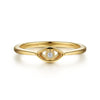 14K Yellow Gold Dainty Evil Eye Diamond Ring - LR52110Y45JJ-Gabriel & Co.-Renee Taylor Gallery