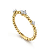 14K Yellow Gold Diamond Station Bujukan Ring - LR52159Y45JJ-Gabriel & Co.-Renee Taylor Gallery