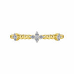 14K Yellow Gold Diamond Station Bujukan Ring - LR52159Y45JJ-Gabriel & Co.-Renee Taylor Gallery