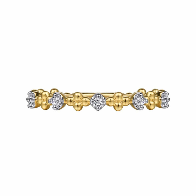 14K Yellow Gold Diamond and Bujukan Station Ring - LR52161Y45JJ-Gabriel & Co.-Renee Taylor Gallery