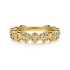 14K Yellow Gold Floating Diamond Station Ring - LR52170Y45JJ-Gabriel & Co.-Renee Taylor Gallery