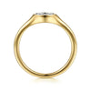 14K Yellow Gold Diamond Pavé Mini Signet Ring - LR52238Y45JJ-Gabriel & Co.-Renee Taylor Gallery