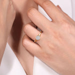 14K Yellow Gold Diamond Pavé Mini Signet Ring - LR52238Y45JJ-Gabriel & Co.-Renee Taylor Gallery