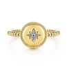 14K Yellow Gold Round Diamond Star Bujukan Ring - LR52241Y45JJ-Gabriel & Co.-Renee Taylor Gallery