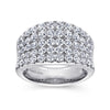 14K White Gold Wide Band Pavé Diamond Ring - LR6365W44JJ-Gabriel & Co.-Renee Taylor Gallery