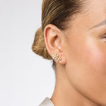 Laurel Climber Earring - Cubic Zirconia-Julie Vos-Renee Taylor Gallery