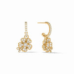 Laurel Hoop & Charm Earring - Cubic Zirconia-Julie Vos-Renee Taylor Gallery