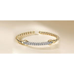 14K White & Yellow Gold Bujukan Diamond Split Bangle Bracelet - BG5083-62M45JJ-Gabriel & Co.-Renee Taylor Gallery