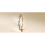 14K White & Yellow Gold Bujukan Diamond Split Bangle Bracelet - BG5083-62M45JJ-Gabriel & Co.-Renee Taylor Gallery