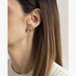 Handcrafted Gold Lobe Earrings with Diamond - MO2078-Misani Milano-Renee Taylor Gallery