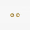 Handcrafted Gold Lobe Earrings with Diamond - MO2079-Misani Milano-Renee Taylor Gallery