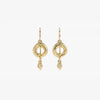 Handcrafted Gold Pendant Earrings with Diamond - MO2080-Misani Milano-Renee Taylor Gallery