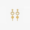 Handcrafted Gold Pendant Earrings, Citrine Quartz and Diamonds - MO2081-Misani Milano-Renee Taylor Gallery