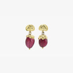 Handcrafted 18kt Gold Pendant Earrings with Rubies - MO2091RU-Misani Milano-Renee Taylor Gallery