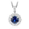 18k White Gold, Diamond & Tempera Sapphire Necklace - MP2047-Simon G.-Renee Taylor Gallery