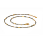 3mm Labradorite & Grey Pearl 24K Gold Vermeil Necklace-Joyla-Renee Taylor Gallery