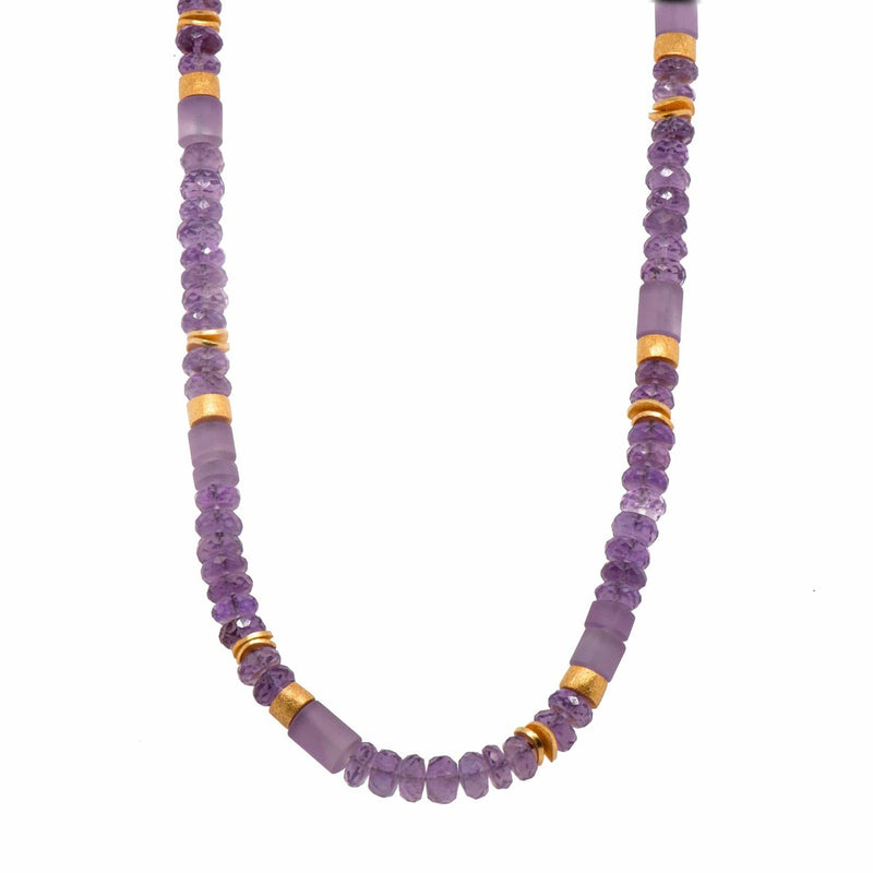 5mm Amethyst 24K Gold Vermeil Necklace-Joyla-Renee Taylor Gallery