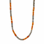 5mm Labradorite & Carnelian 24K Gold Vermeil Necklace-Joyla-Renee Taylor Gallery