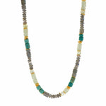 Labradorite, Chrysocolla & Prehnite 24K Gold Vermeil Necklace-Joyla-Renee Taylor Gallery