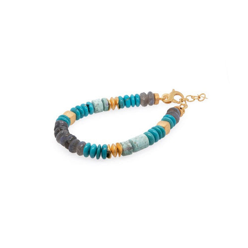 Labradorite, Turquoise & Chrysocolla Bracelet-Joyla-Renee Taylor Gallery