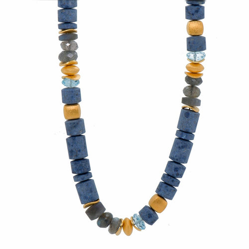 5mm Duitorite, Sky Blue Topaz & Labradorite 24K Gold Vermeil Necklace-Joyla-Renee Taylor Gallery