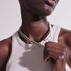 Surf Woven Link Silver Necklace with Cultured Fresh Water Pearl - NB900797-John Hardy-Renee Taylor Gallery