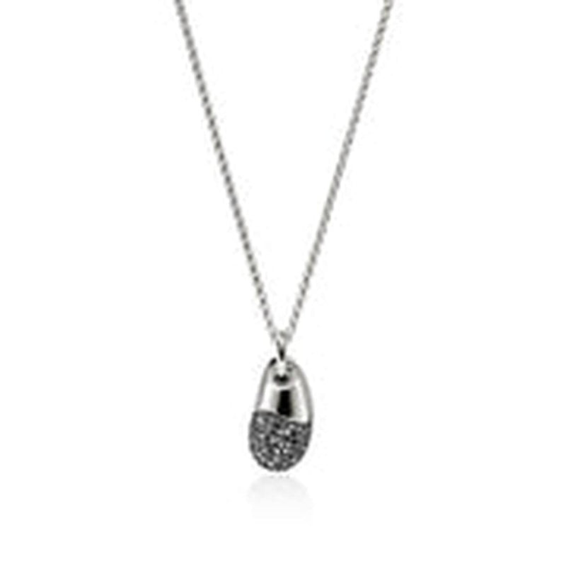 Pebble Necklace, Sterling Silver, Black Sand Diamond Pavé - NBP90124422BRDMDI-John Hardy-Renee Taylor Gallery