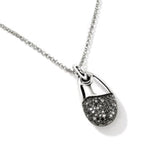 Pebble Necklace, Sterling Silver, Black Sand Diamond Pavé - NBP90124422BRDMDI-John Hardy-Renee Taylor Gallery