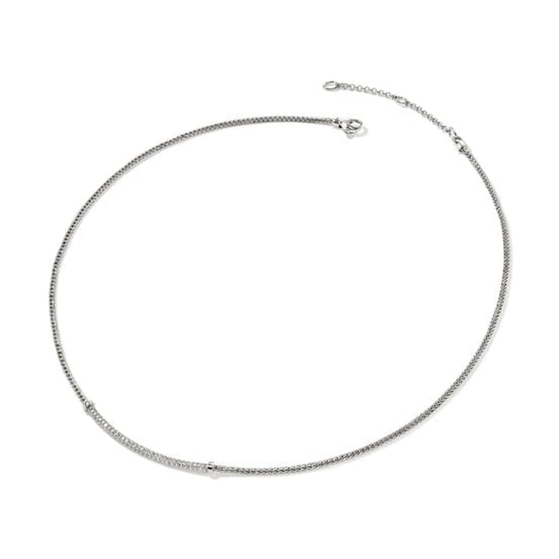 JH Essential Pavé Necklace, Sterling Silver, Diamonds - NBP986972DI-John Hardy-Renee Taylor Gallery