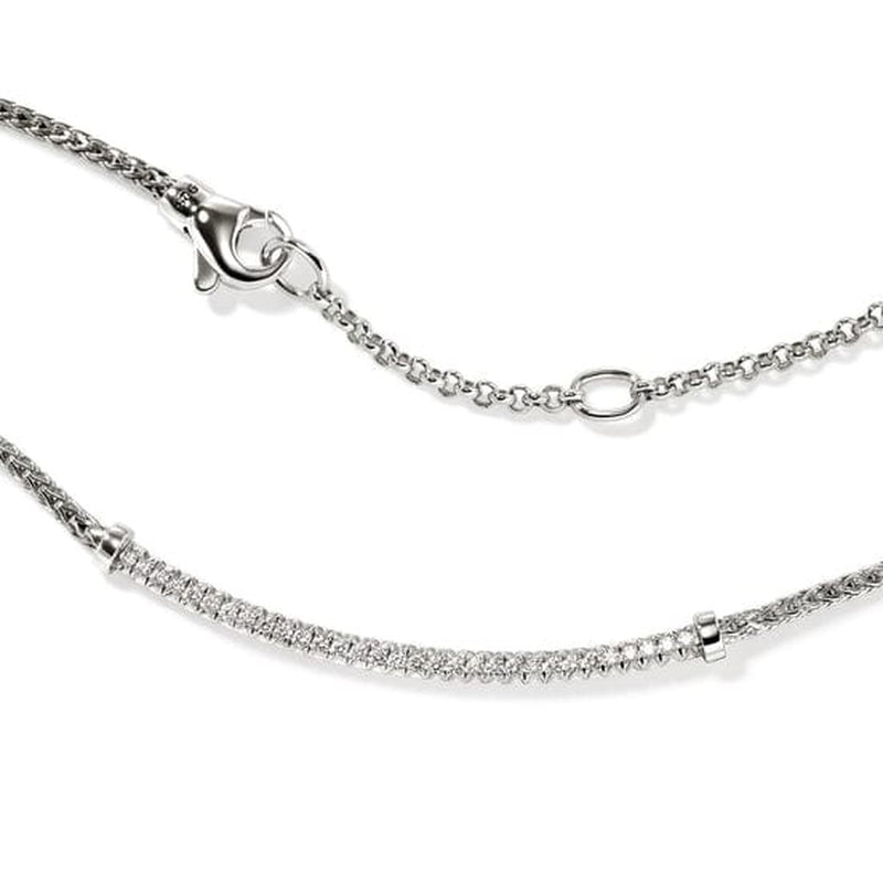 JH Essential Pavé Necklace, Sterling Silver, Diamonds - NBP986972DI-John Hardy-Renee Taylor Gallery