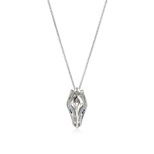 Naga Pendant Necklace, Silver, Diamonds - NBS6034511BSPDIX34-36-John Hardy-Renee Taylor Gallery