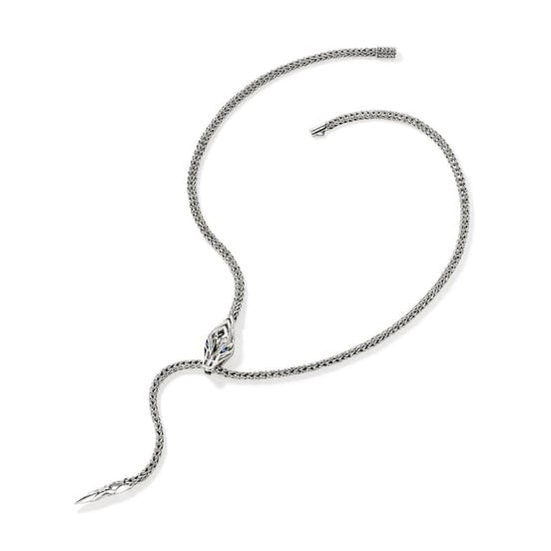 Naga Y Necklace, Sterling Silver - NBS6034811BSPDIX17-John Hardy-Renee Taylor Gallery