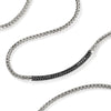 Sterling Silver JH Essential Black Saphire Pavé Necklace - NBS986984BLSX16-18-John Hardy-Renee Taylor Gallery